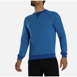 Footjoy French Terry Feeder Stripe Sweater Deep Blue Ocean ( S )